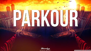 Parkour poster, parkour, symmetry HD wallpaper