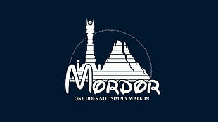 Mordor One Does not Simply Walk In logo HD wallpaper