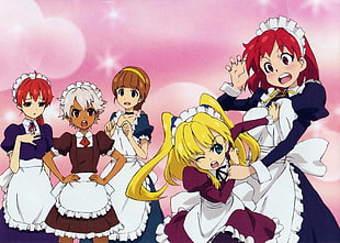 Anime characters in maid uniform HD wallpaper
