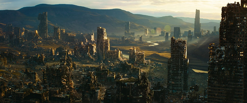 city buildings, apocalyptic, Maze Runner, Maze Runner: The Death Cure HD wallpaper