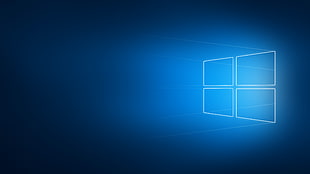 Windows logo, Windows 10, logo, minimalism, blurred
