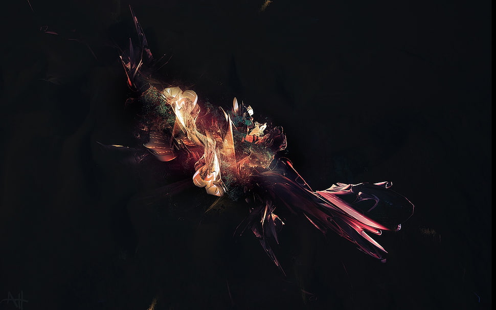 brown and black 3D graphics art, abstract HD wallpaper
