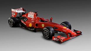 red Ferrari F1 racing car, Ferrari F1, Formula 1, race cars, Ferrari