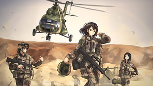 game digital wallpaper, military, helicopters, Mil Mi-17