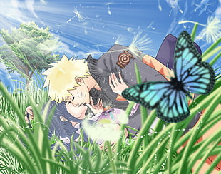 Naruto and Hinata kissing wallpaper