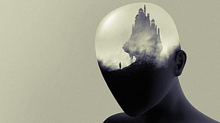 silhouette of man digital wallpaper