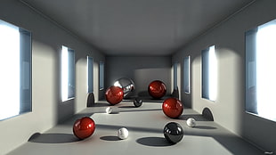 Room with different ball sizes