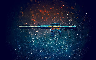 blue and red Counter Strike Global Offensive rifle skin, Counter-Strike: Global Offensive, Counter-Strike