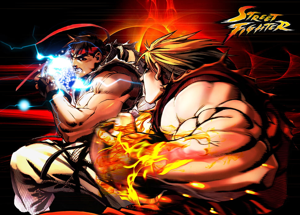 Street Fighter Ryu and Ken digital wallpaper, Street Fighter, Ryu (Street Fighter), Ken (Street Fighter), video games HD wallpaper