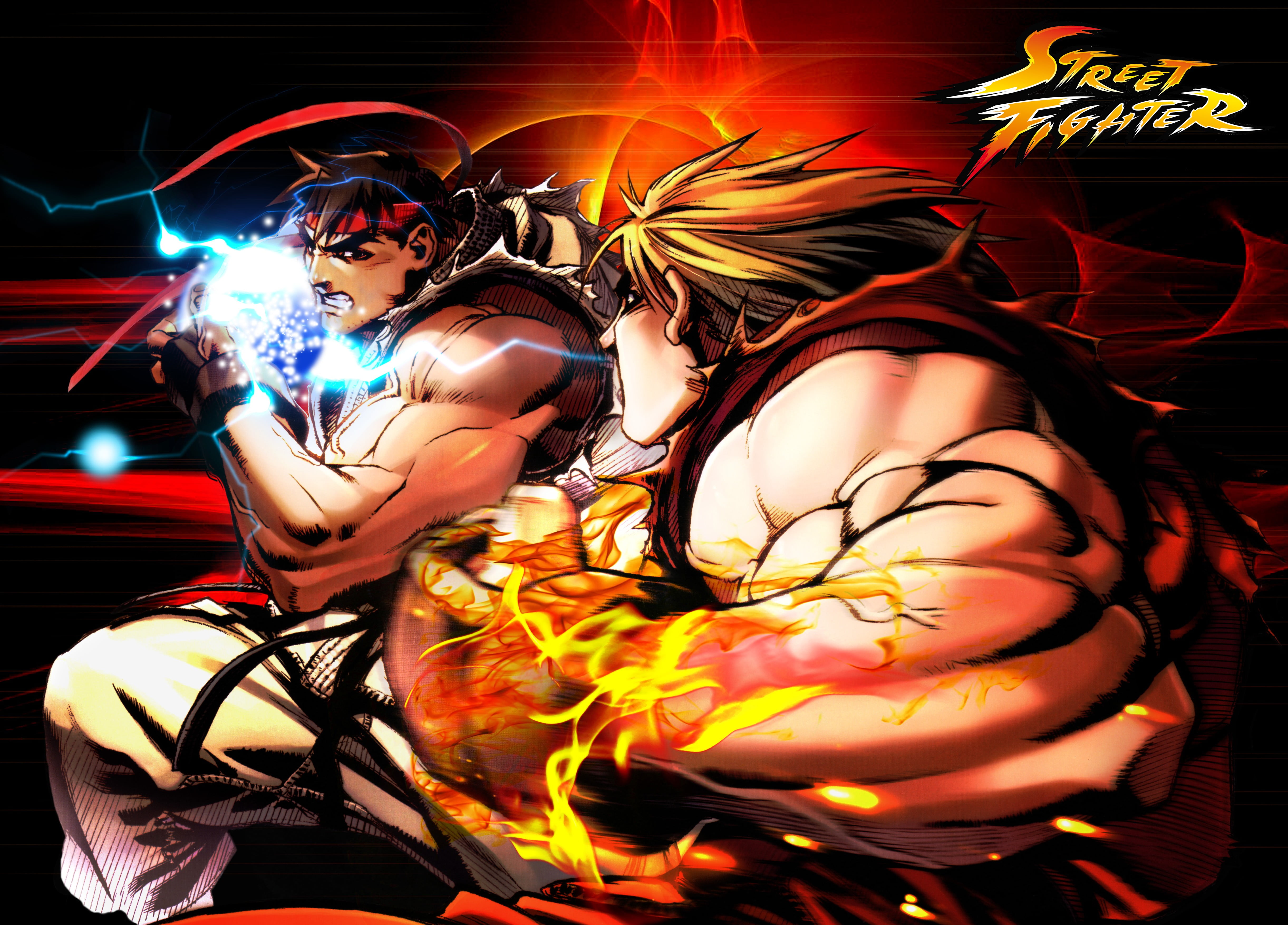 Street Fighter Ryu and Ken digital wallpaper, Street Fighter, Ryu (Street Fighter), Ken (Street Fighter), video games