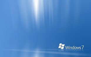 Windows 7 logo, Windows 7, Microsoft Windows, minimalism, blue background