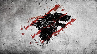 Winter is Coming game of thrones House Stark logo, Game of Thrones, Winter Is Coming, grunge, sigils