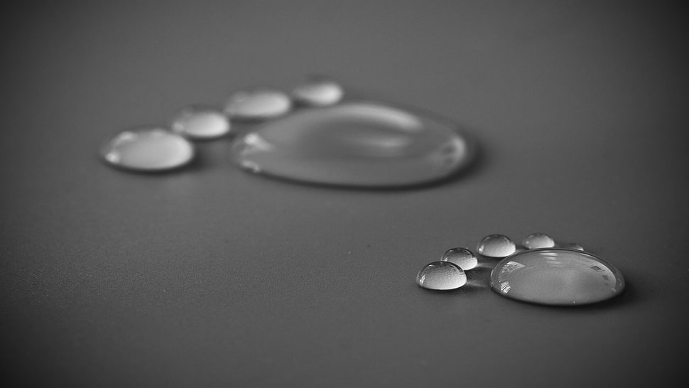 water droplets, Linux, Ubuntu, GNOME HD wallpaper