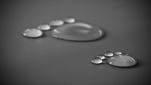 water droplets, Linux, Ubuntu, GNOME