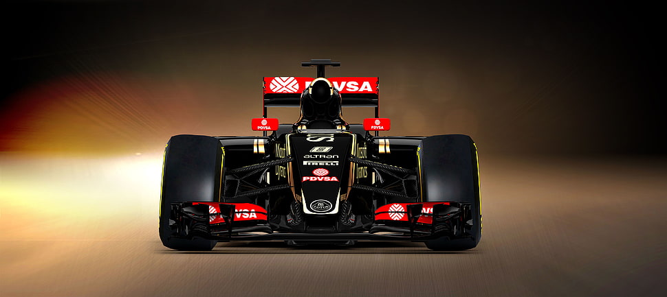 black and red F1 HD wallpaper