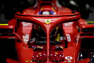 red Ferrari Formula 1 race car HD wallpaper