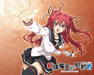 red haired female anime character, manga, Shinmai Maou no Testament, Naruse Mio, redhead HD wallpaper