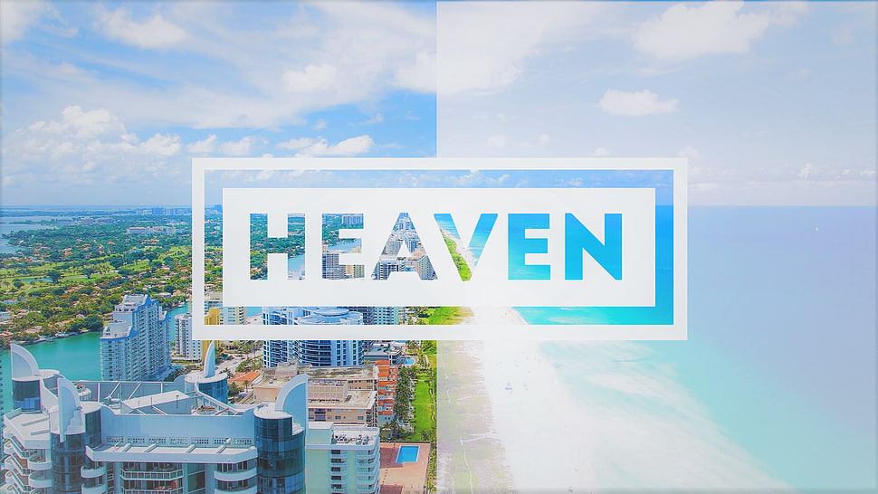 white high-rise building, Miami Beach, typography, geometry, beach HD wallpaper