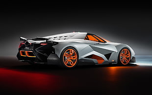 orange and black sports coupe, Lamborghini, lamborghini egoista, concept cars