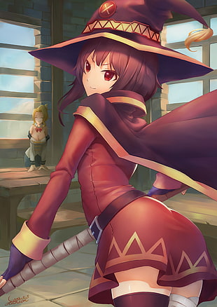 female game character illustration HD wallpaper