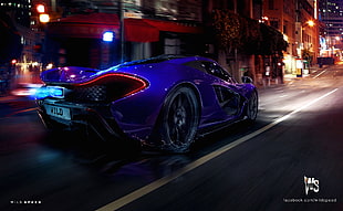 blue sports car screenshot, car, vehicle, McLaren P1, blue