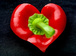 heart shaped bell pepper HD wallpaper
