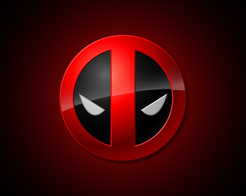 round red and black logo, Deadpool HD wallpaper