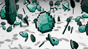 Minecraft diamond digital wallpaper