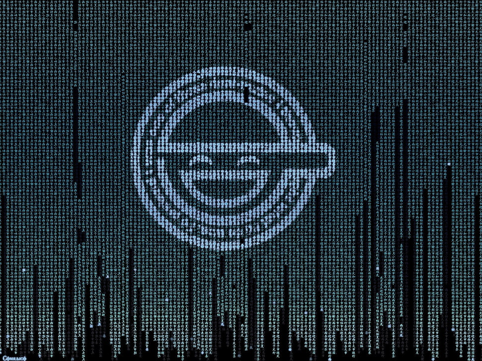 round white and black logo HD wallpaper