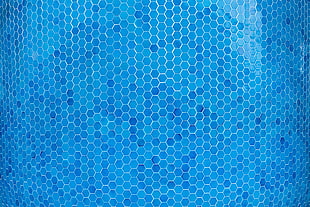 blue and teal honeycomb wallpaper HD wallpaper