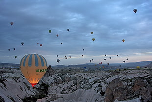 photo of hot air balloons