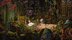 person lying on bed artwork, Studio Ghibli, Howl's Moving Castle, anime