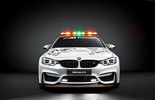 photo of white BMW F30 police car HD wallpaper