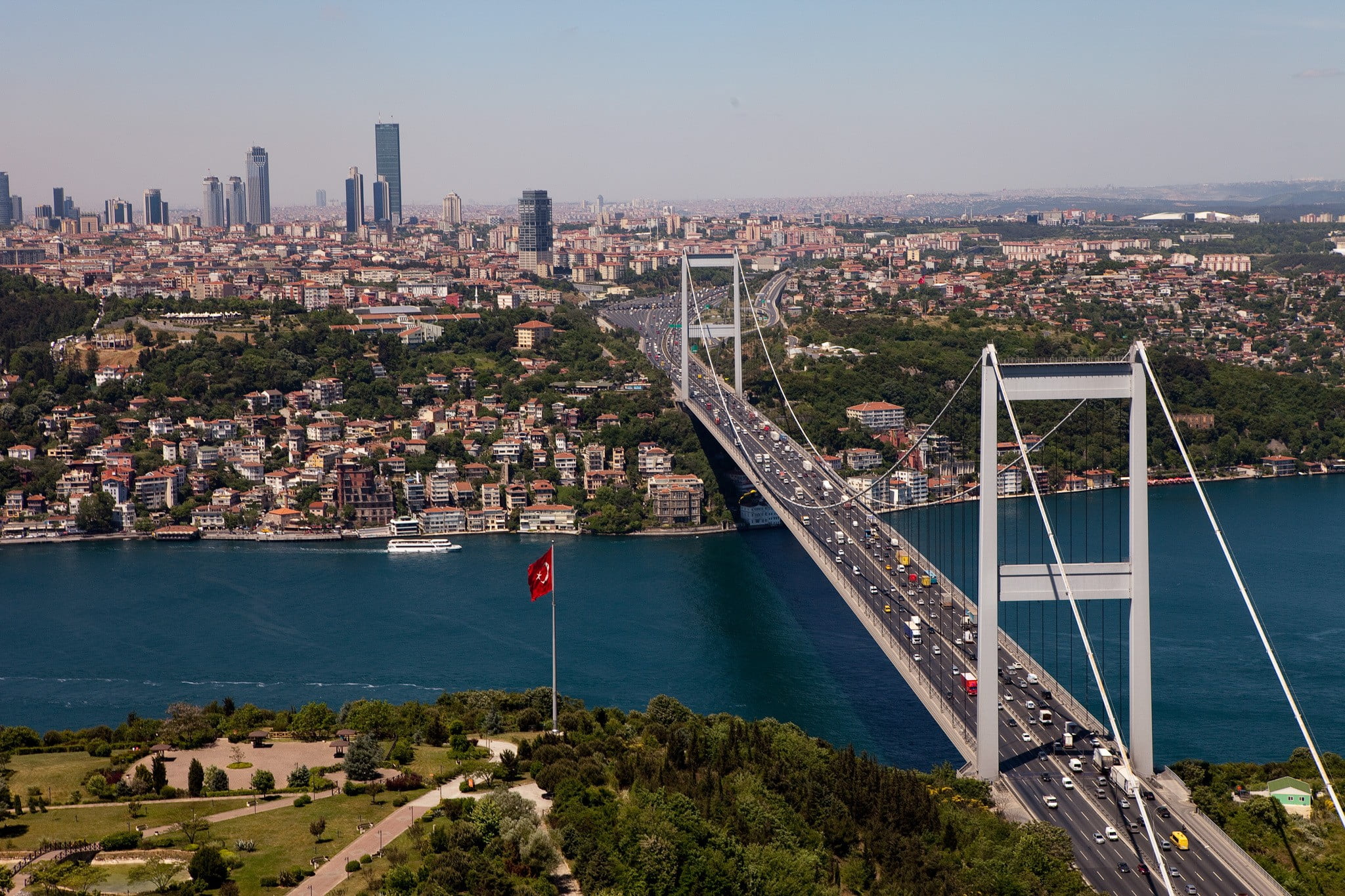 grey concrete bridge, nature, Istanbul, Turkey, city