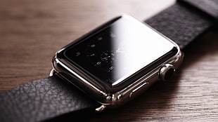 black and gray smart watch, iPhone, Iwatch HD wallpaper