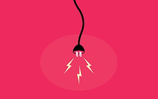 electric plug illustration, electricity, power cord, minimalism