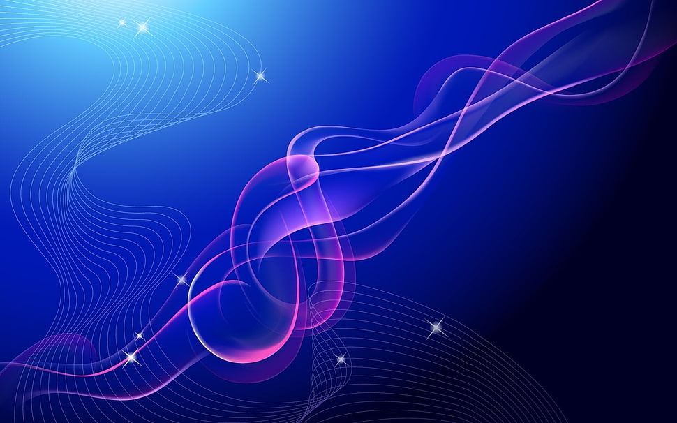 pink and blue abstract 3D wallpaper HD wallpaper