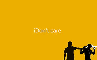 i dont care text overlay, Apple Inc., Ipod, iPhone, cellphone HD wallpaper