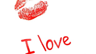 I love lipstick with lips illustration HD wallpaper