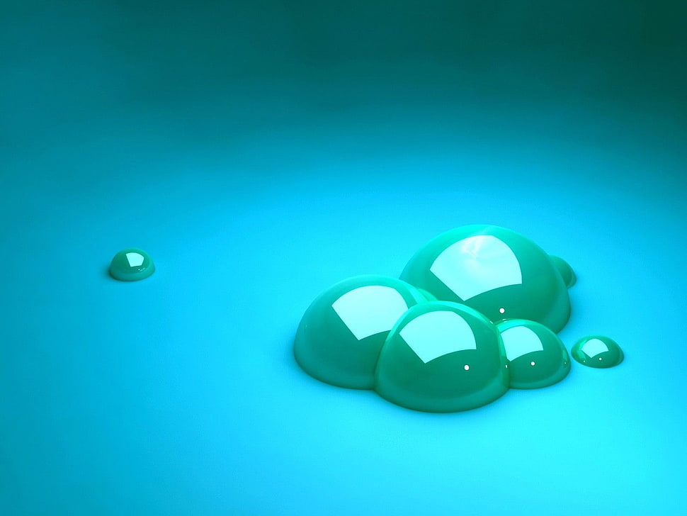 green bubbles HD wallpaper