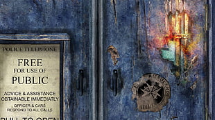 blue police telephone, TARDIS, Doctor Who, fan art, digital art HD wallpaper