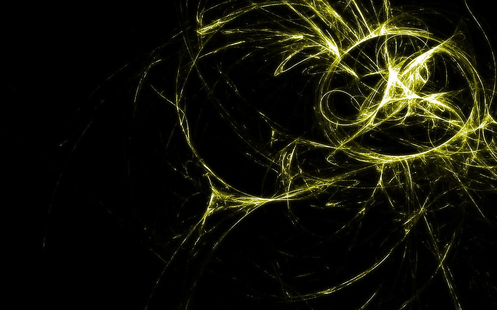 photography of yellow lighted effects HD wallpaper