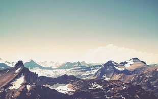 snowy mountain, mountains, nature, landscape HD wallpaper