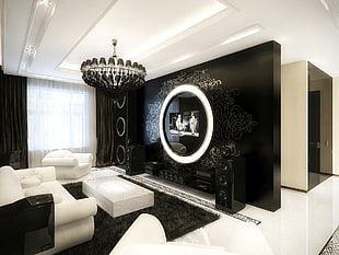 white fabric sofa set, decorations, indoors, interior design HD wallpaper