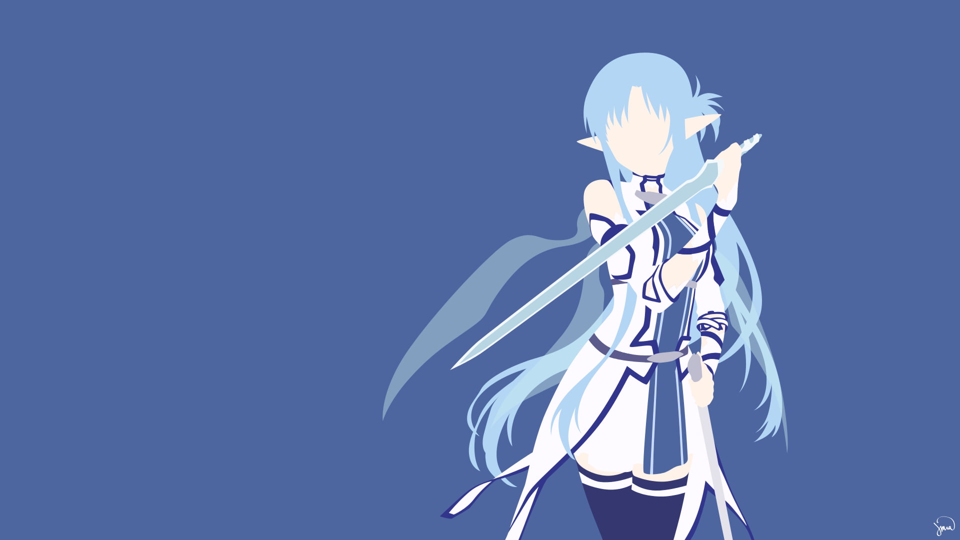 Sword Art Online, anime, sword, minimalism, simple background