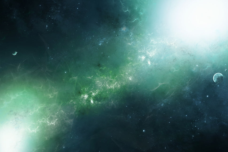 galaxy digital wallpaper, space, artwork HD wallpaper