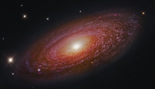 universe illustration, spiral galaxy, universe, galaxy, NGC 2841 