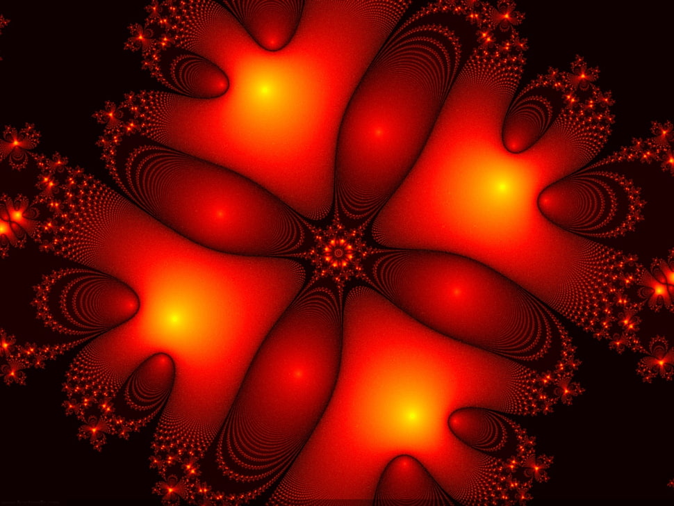 red and black abstract illustration HD wallpaper