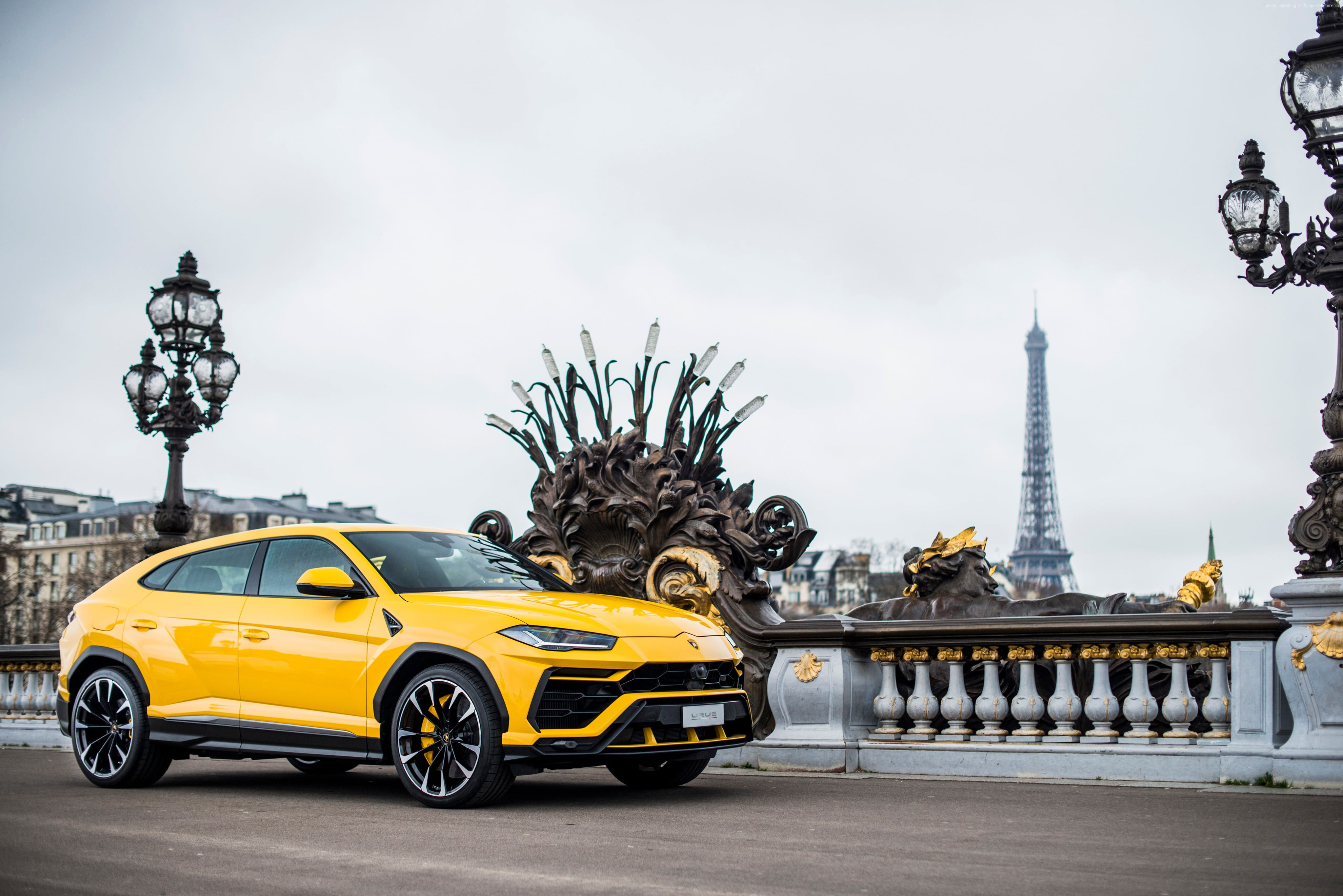 Yellow Lamborghini Urus, Lamborghini Urus, 2018 Cars, 4k HD wallpaper