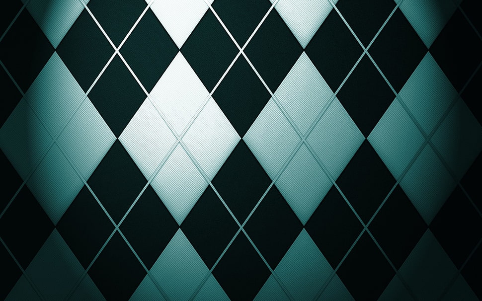 white and black argyle print, pattern HD wallpaper
